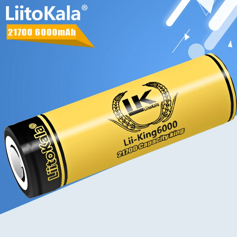 1-20PCS LiitoKala King6000 21700 6000mAh Rechargeable Battery 3.7V 1C discharge High Power batteries For High-power Appliances