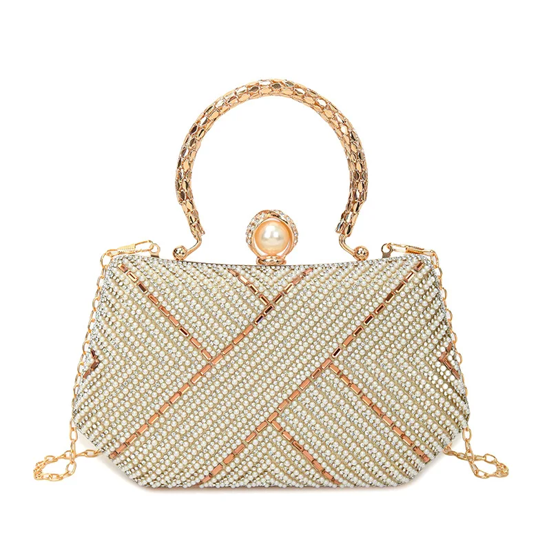 حقيبة نسائية برشام حقيبة كتف متخصصة ريترو متعددة الاستخدامات محمولة باليد حقيبة عشاء كروس #6