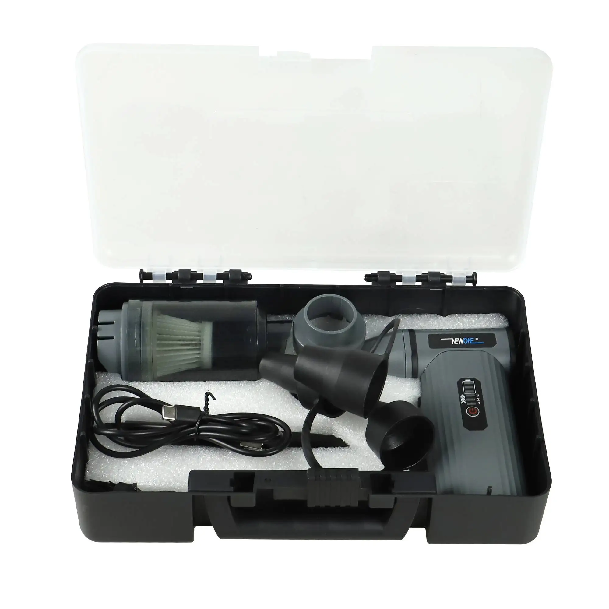 8.4V Small Hair Dryer, High-Speed Hair Dryer, USB Charging Port, Built-in Vacuum Cleaner Suitable For Indoor And Car Cleaning
