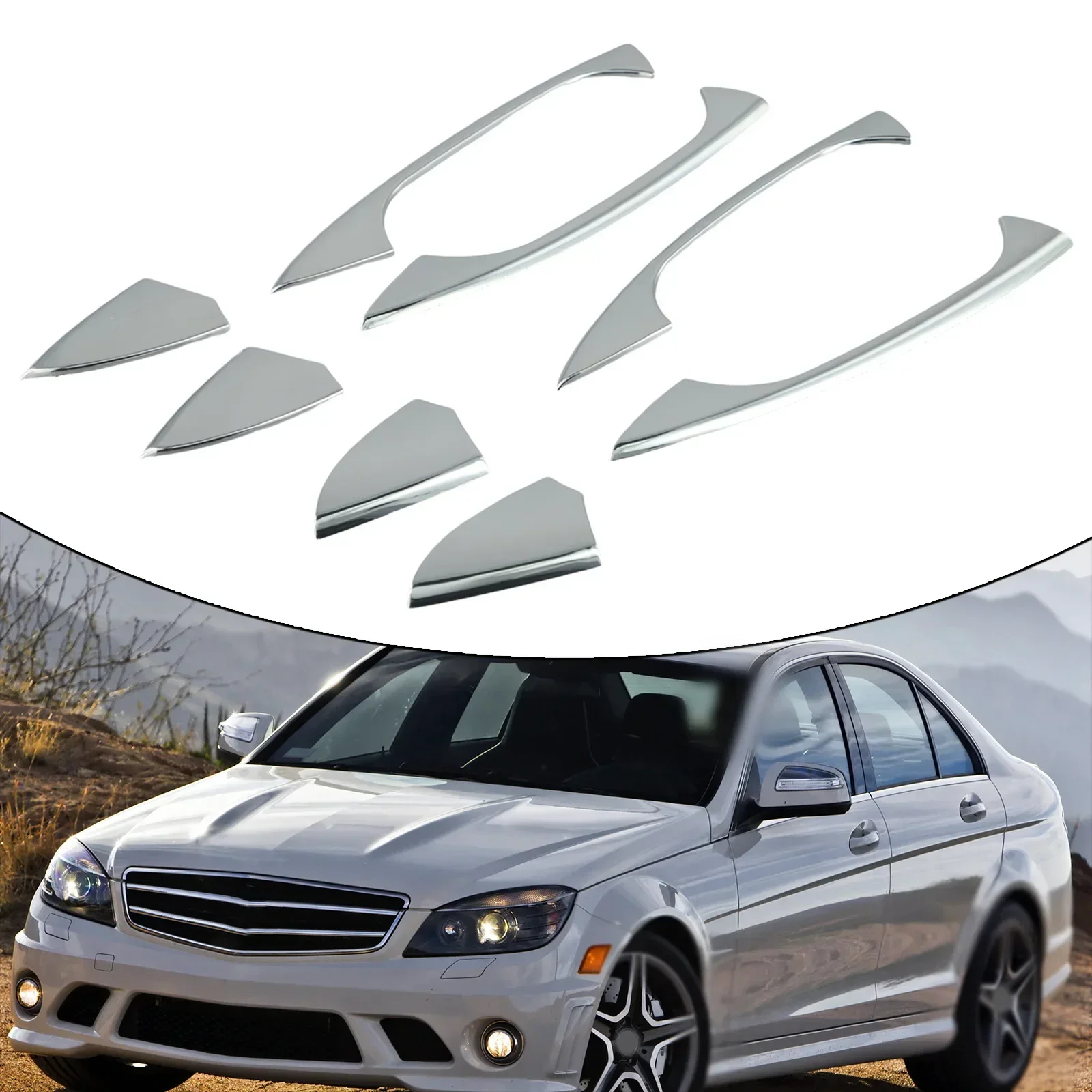 Enhance Your For Mercedes For Benz's Aesthetics with Chrome Door Handle Covers for E GLK ML CLA C Class W204 W212