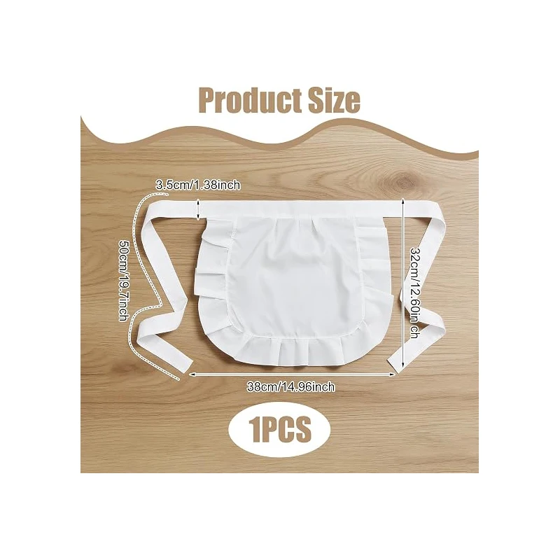 Adjustable Polyester Half Apron for Cooking and Crafting