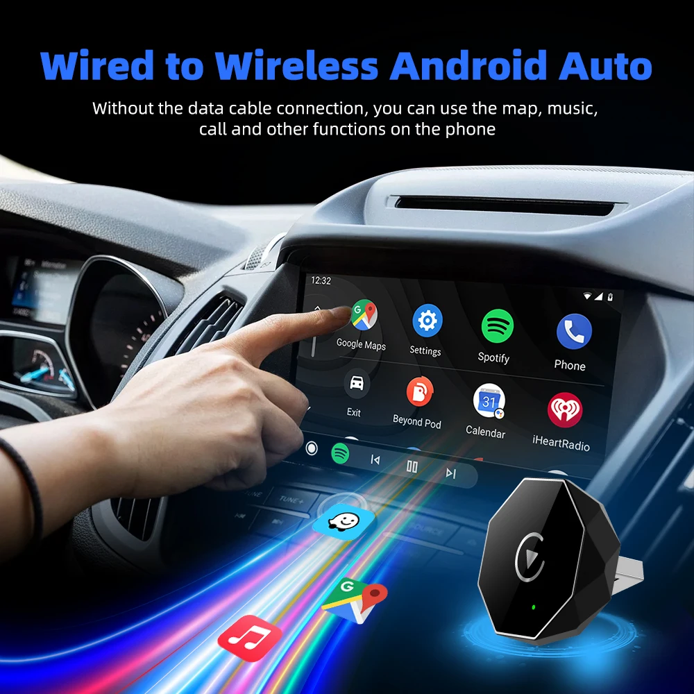 2in1 محول Carplay اللاسلكي أندرويد السيارات الذكية دونغل صندوق صغير التوصيل والتشغيل لفولفو بنز كاديلاك جيب لكزس بويك VW #3