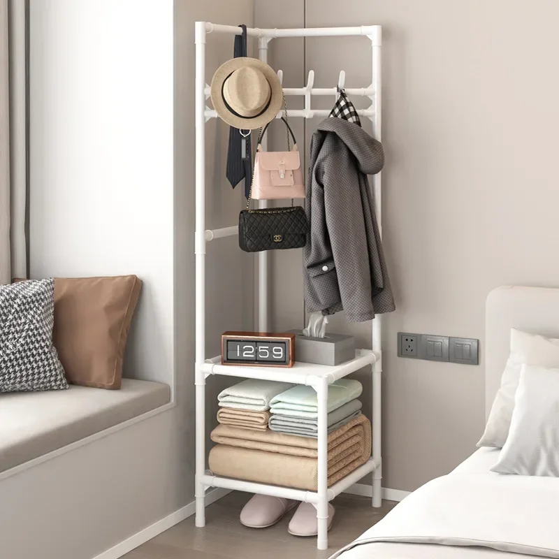 

Easy To UseBedroom Clothes Storage Rack Wall Corner Assembly Clothes Rack Hat Rack Multi-layer Floor Mounted Storage Shelf Multi