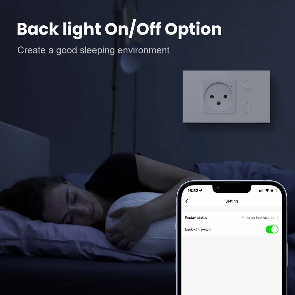 AVATTO Israel Stand Tuya WiFi/Zigbee Wall Light Switch with Socket,Smart Life App Remote Control,Works With Alexa Google Home.