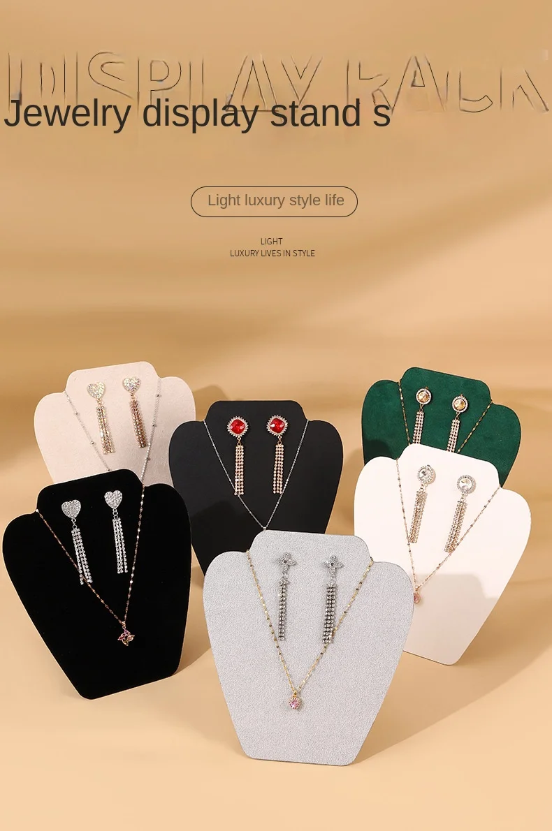 Earrings Necklace Set Display Board Necklace Portrait Model Jewelry Rack Earrings Ear Jewelry Hanger Jewelry Rack
