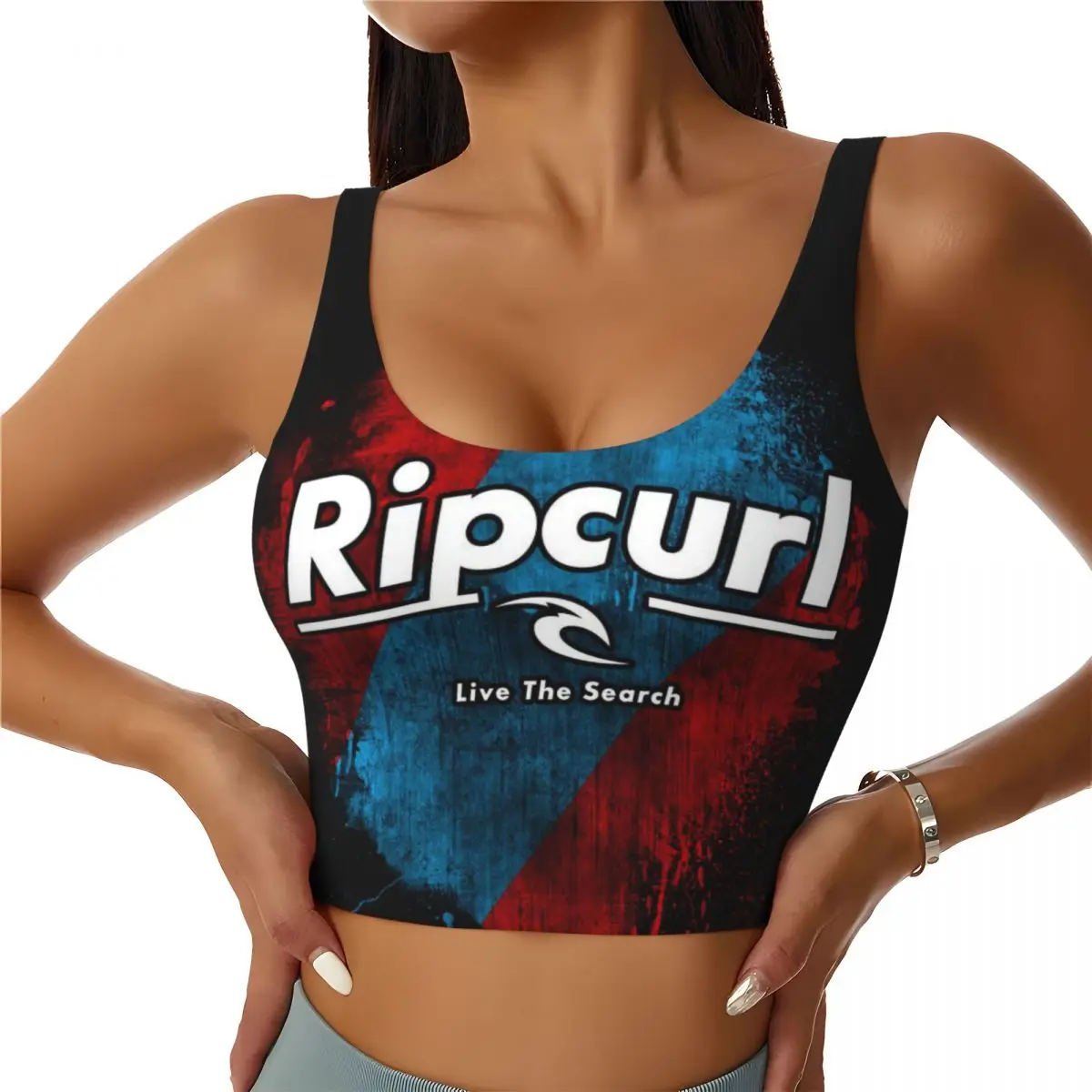 

Custom Rip Surfing Sportswear Curl Sports Bra for Women High Impact Workout Yoga Crop Top
