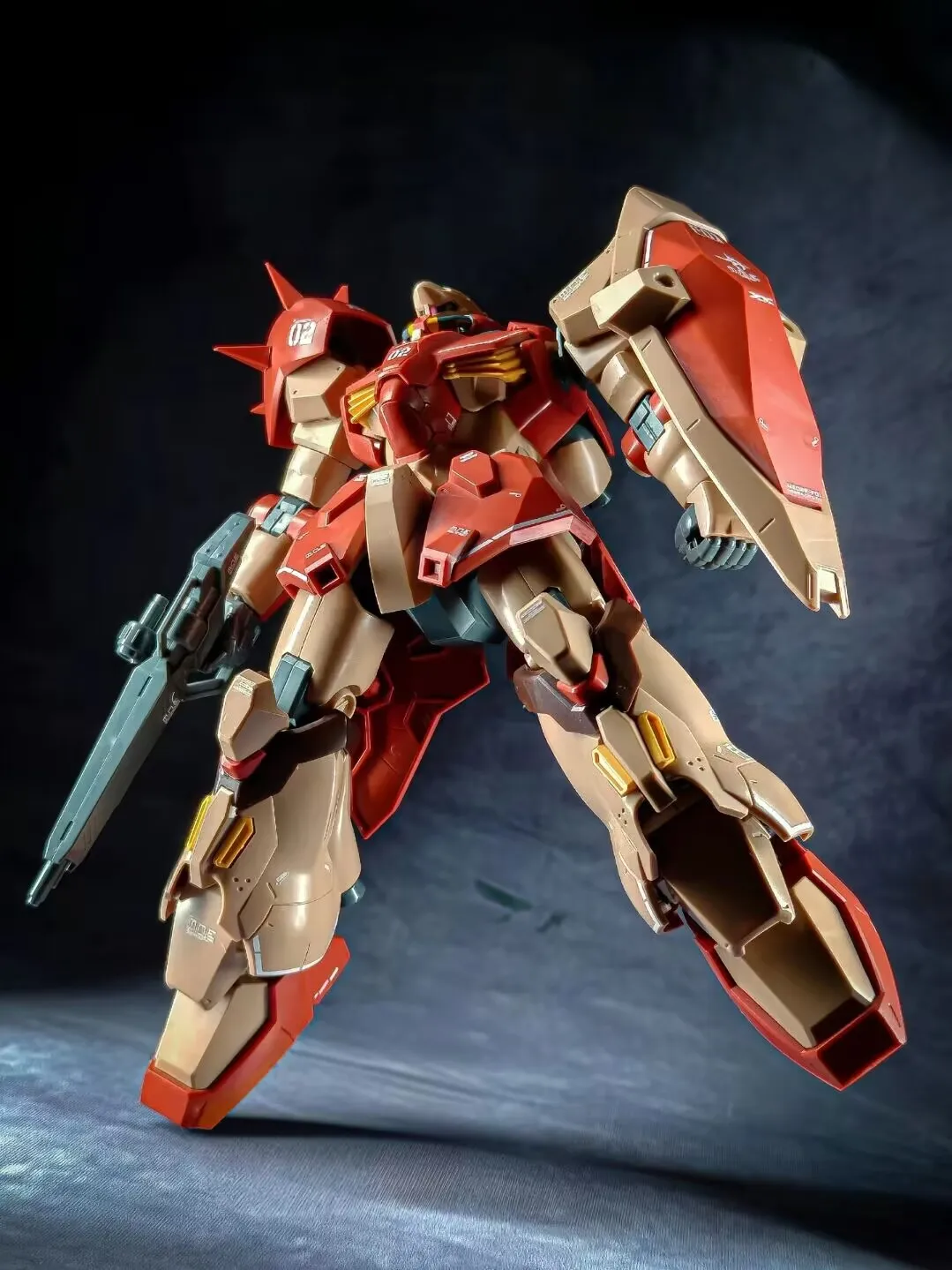 HUAXIA Modell 1/144 HGUC Me02R-F01 Messer Typ-F01 Bausatz aus Kunststoff Anime Actionfigur Roboter-Modell Spielzeug – Detail 4
