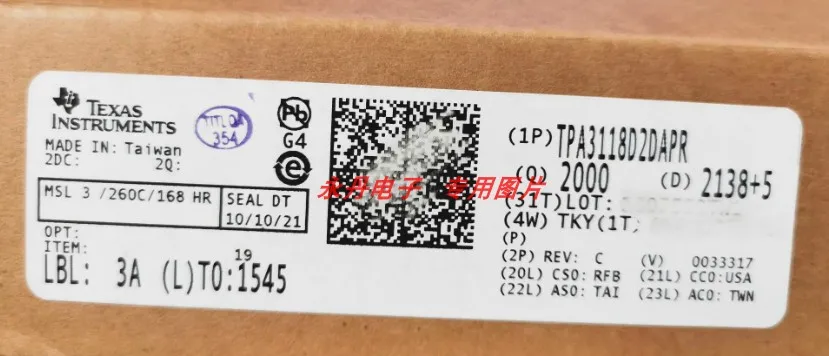 Pacote mailTPA3118D2DAPR,TPA3118D2,TPA3118 10pcs