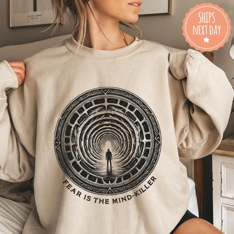 

Fear Is The Mind Killer Sweatshirt - Sandworm Crewneck - Science Fiction Hoodie - Gift For Book Lover - Sci-Fi Fan Gift