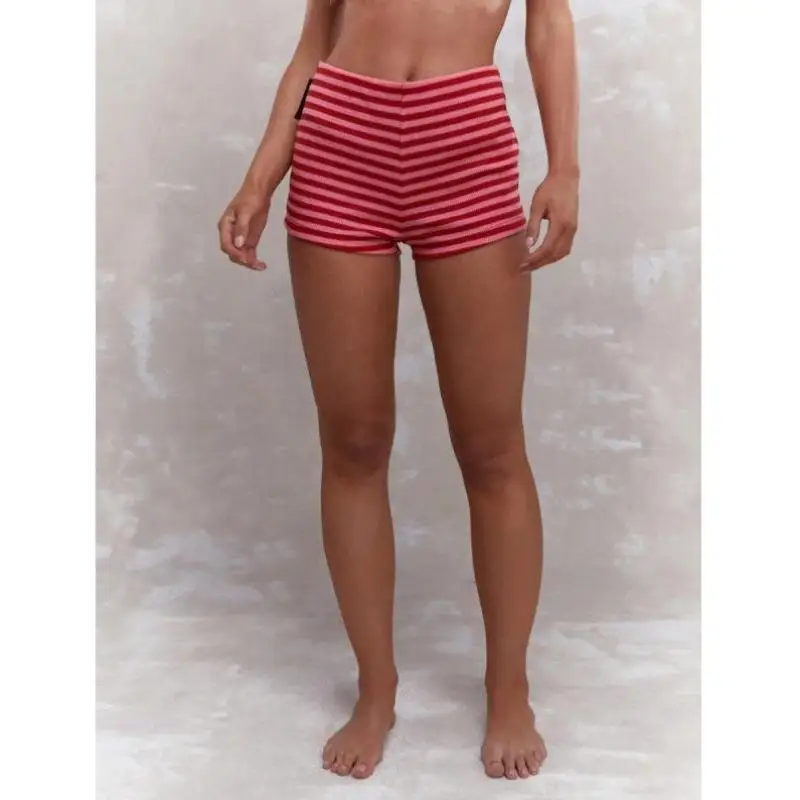 

Cross-Border Knitted orts V 88803 Ribbed Texture Comfortable Fit Retro Sle Ciwalk Suitable Nine-Piece Length Polyester ...