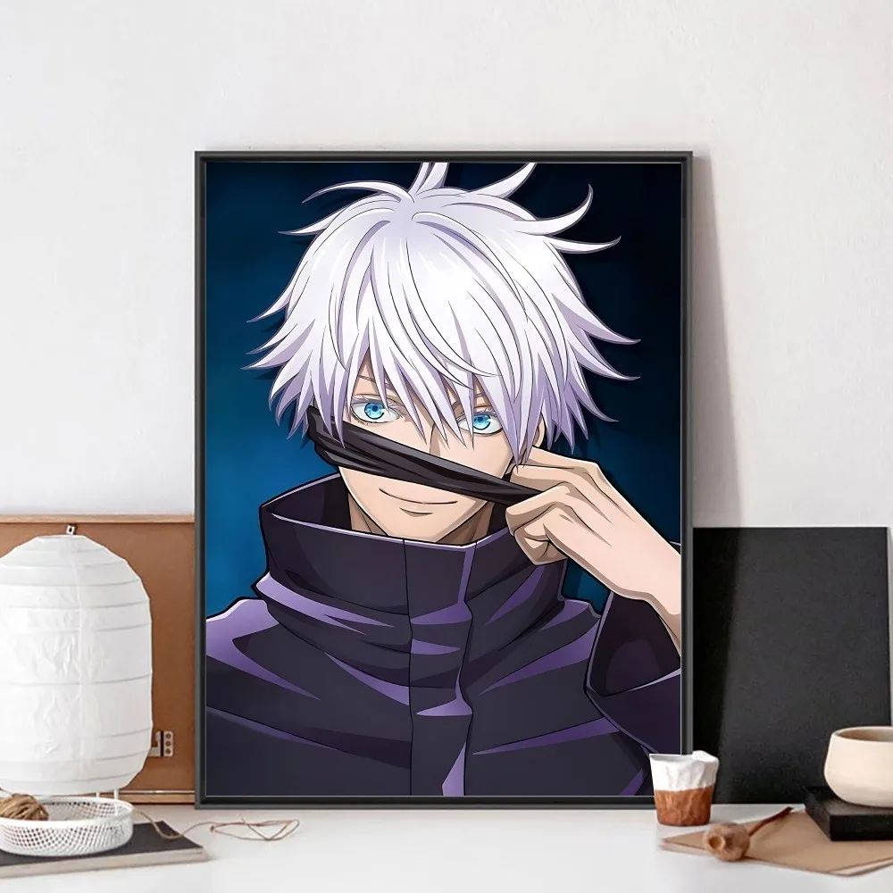 Anime S-Satoru Gojo Poster Posters Kraft Paper Vintage Poster Wall Art Painting Study Aesthetic Art Small Size Wall Stickers