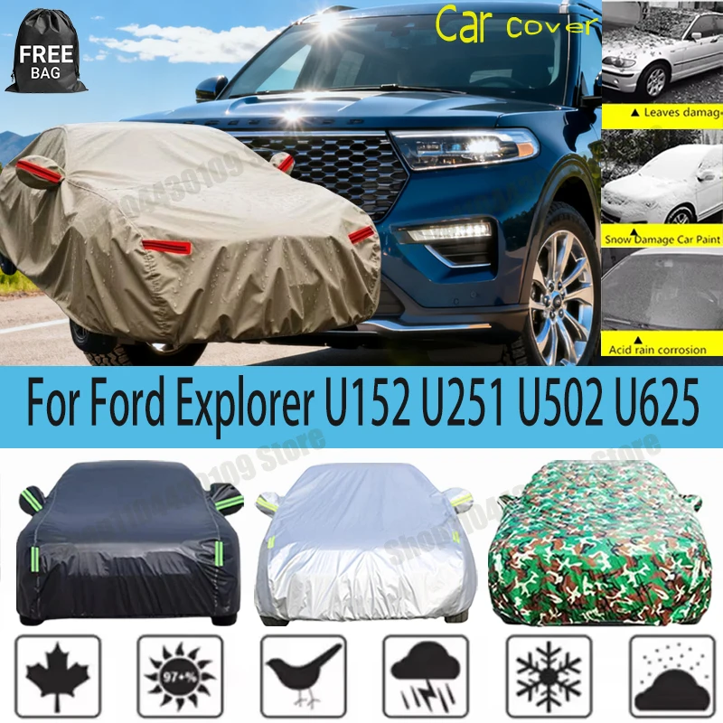 

For Ford Explorer U152 U251 U502 U625 2002-2023 Car Cover Waterproof Summer Sun Shade Anti-UV Winter Rain Snow Prevent Cover
