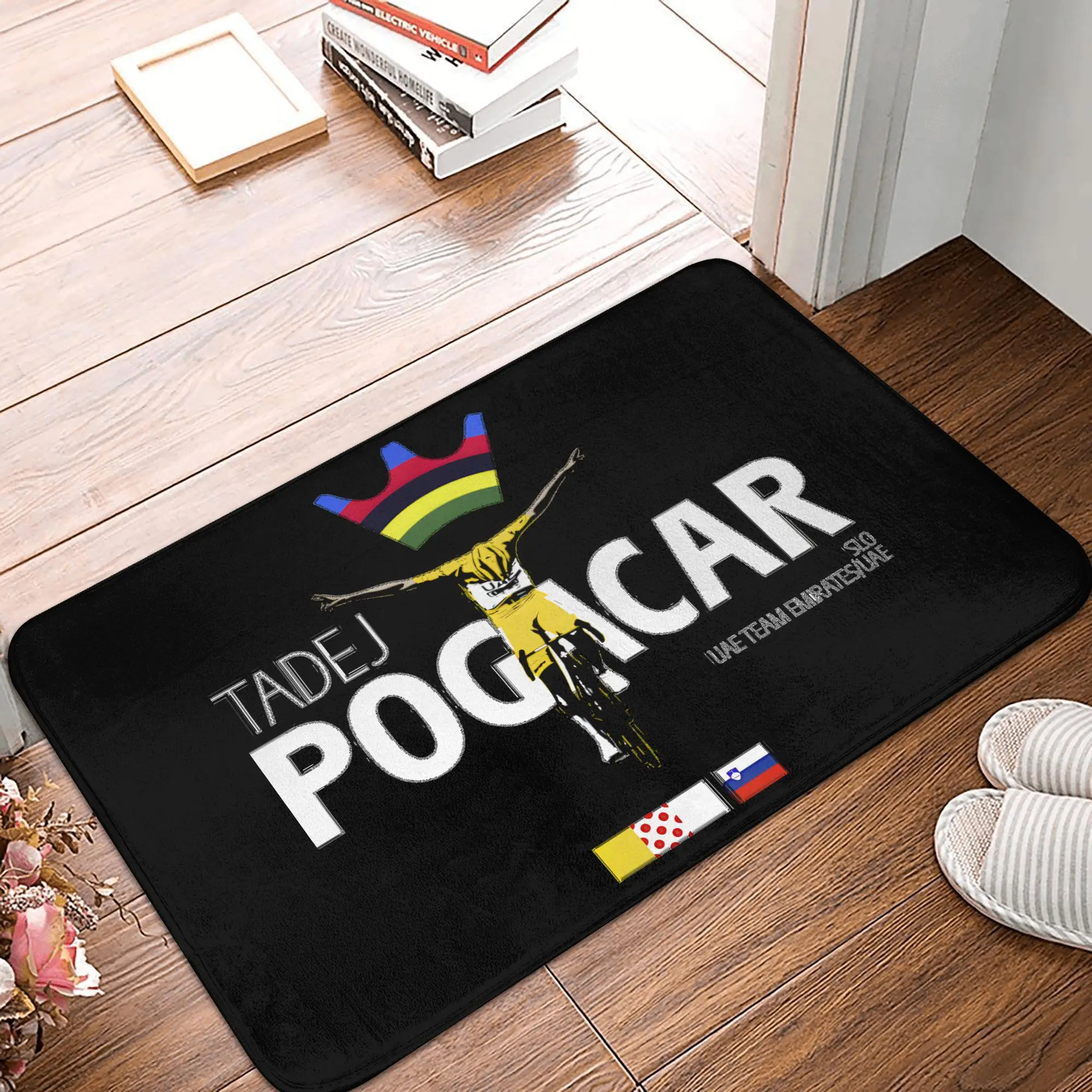 Tadej Pogacar Cycling Pogi Team Door Floor Bathroom Kitchen Mat Anti-Slip Indoor Doormat Living Room Entrance Rug Carpet Footpad