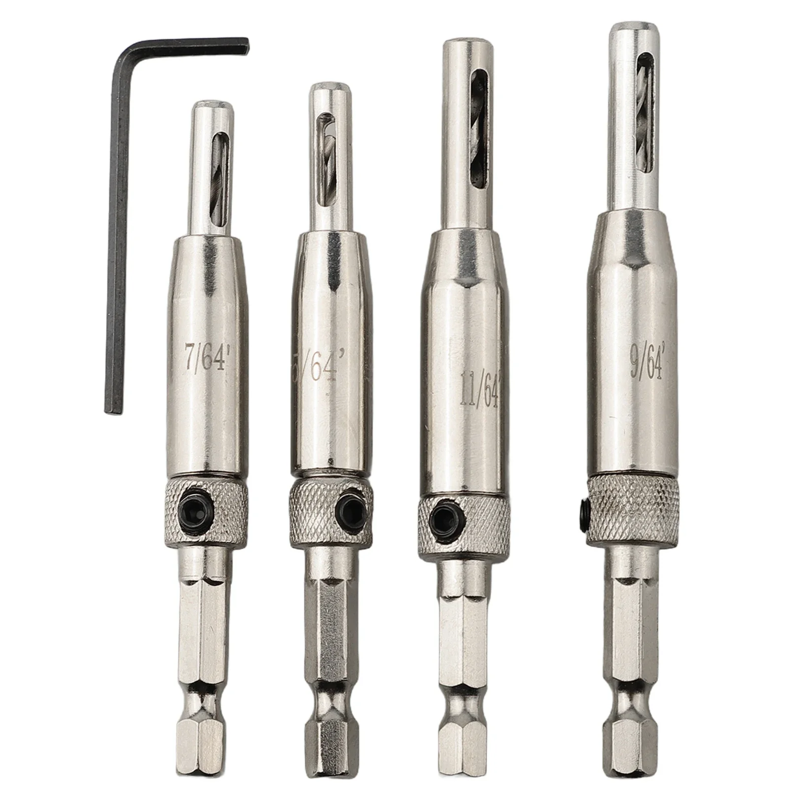

Enhanced Installation Efficiency 4Pcs Professional Hinge Drill Bit Set Featuring Reliable Self Centering Mechanism