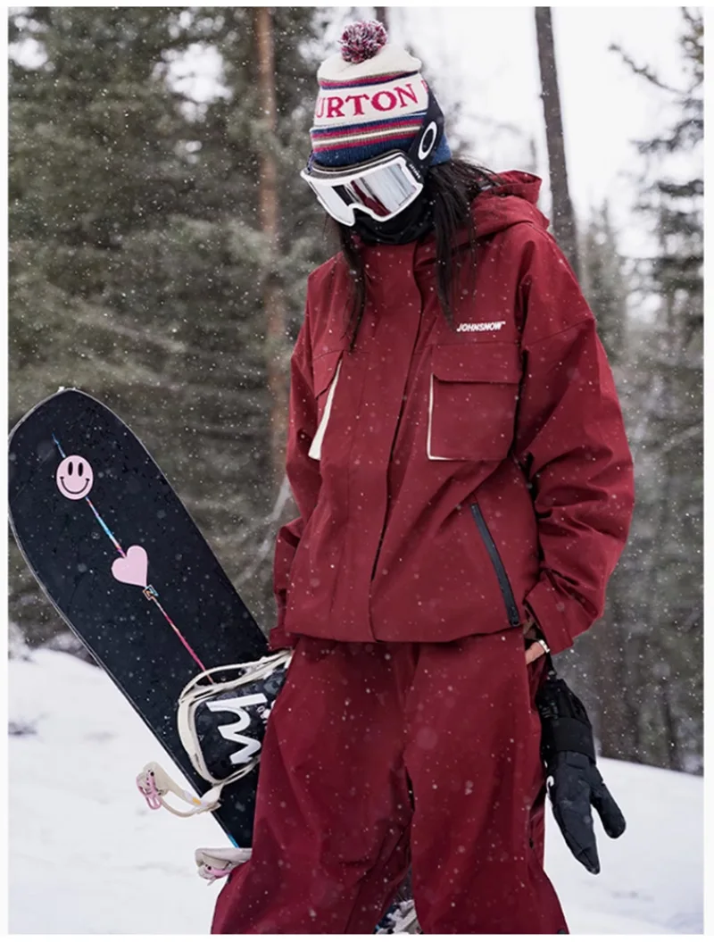 John Snow 2025 Winter Men And Women's Ski Suit Outdoor Sports Professional Windproof Waterproof Breathable Snow Jacket And Pants