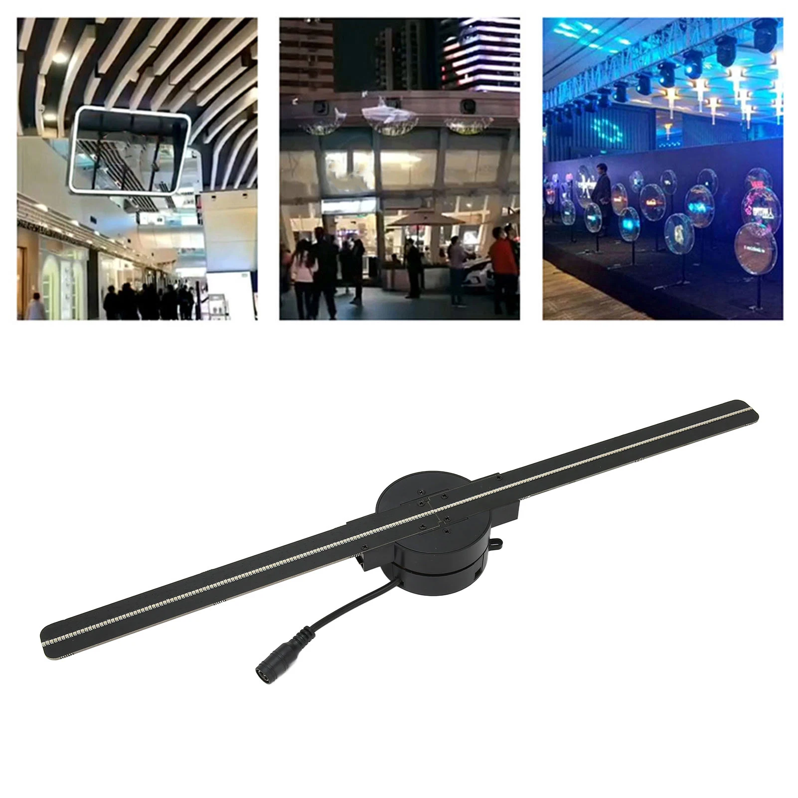

Advertising Machine 3D Hologram Fan 16.5in 2000x224 WiFi 3D Projector with 224 LED Light Beads for Business Store Advertising