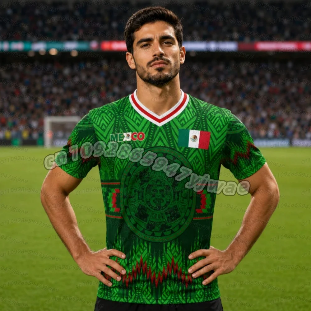 Mexico National Flag Print T Shirt women  Funny 3D Eagle Pattern Short Sleeve Tees Outdoor Football Sports Clothing Casual Tops view 6