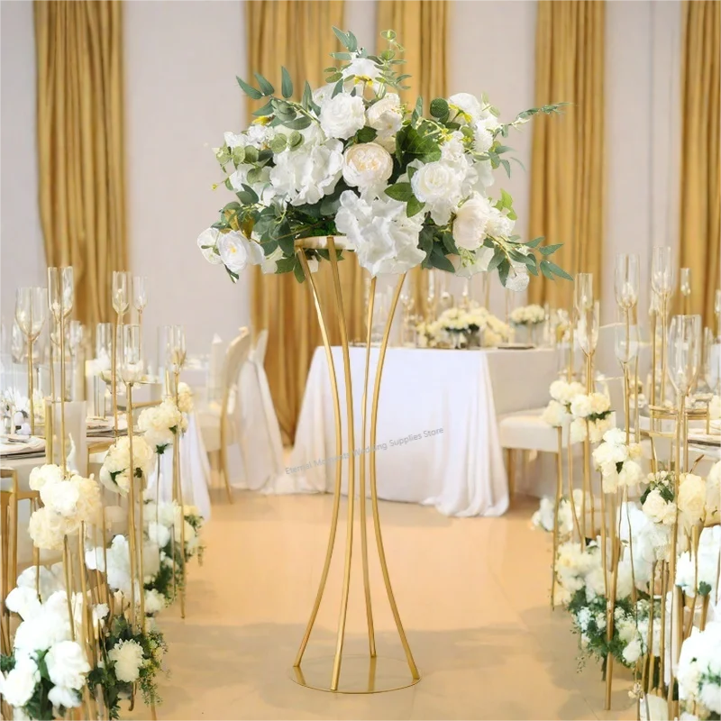 

5pcs Hot-selling Gold Iron Flower Stands, Reception Centerpiece Decor, Bridal Table Decoration for Wedding Party