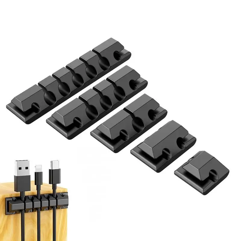 USB Cable Organizer 1/2/3/5/7 Clips Silicone USB Data Cable Winder Protector For Mouse Wire Desktop Mobile Phone Accessories