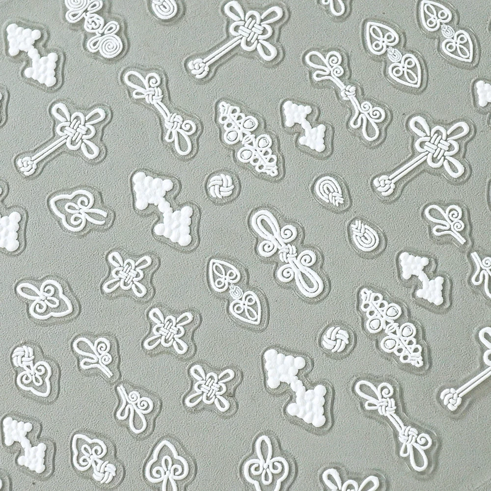 Adesivi per unghie con bottoni cheongsam in stile cinese