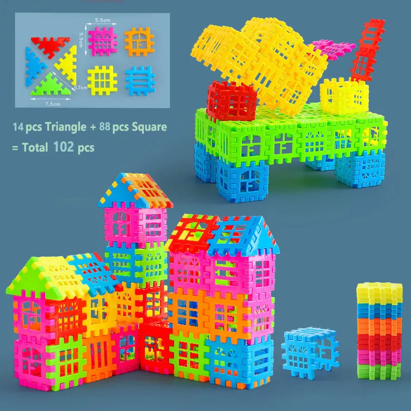 100pcs Building Blocks Splicing interesting Puzzle Educational Toys for Kids 2+