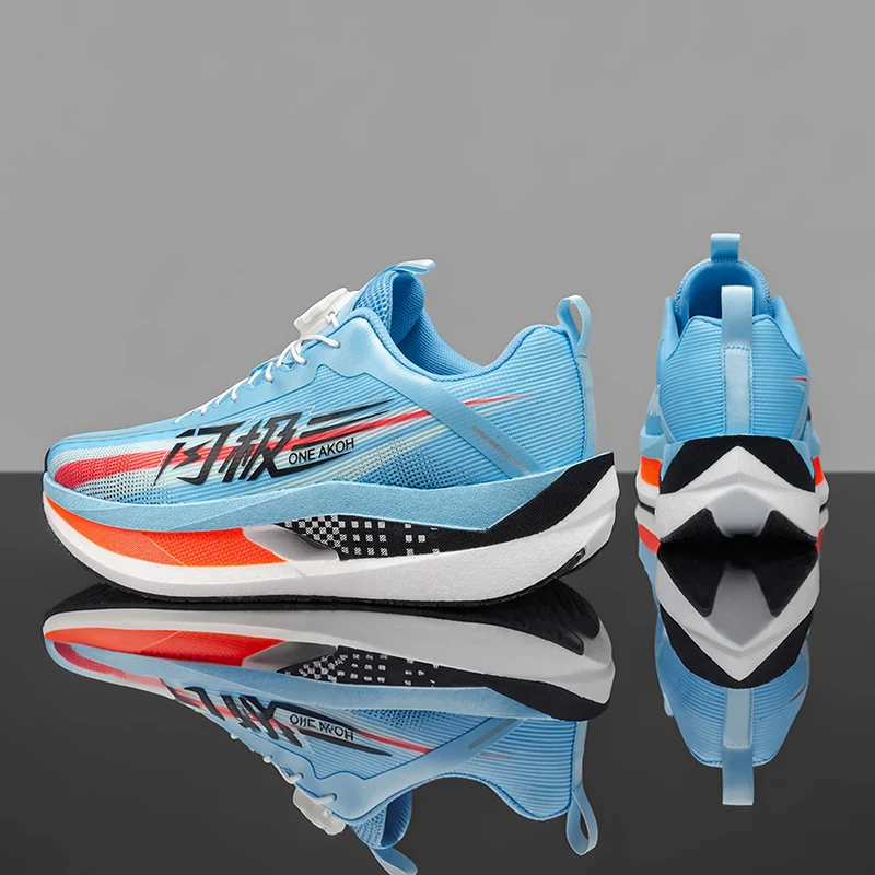 Men Carbon Plate Running Shoes Breathable Women Athletic Tennis Sneakers Cushion Sport Trainers Outdoor Marathon Jogging Shoes