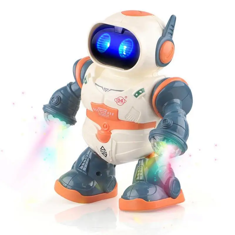 Electric Robot Toys Dancing And Walking Music Toys For Kids Adults Desk Robot With 360-Degree Body Rotation Christmas Gifts