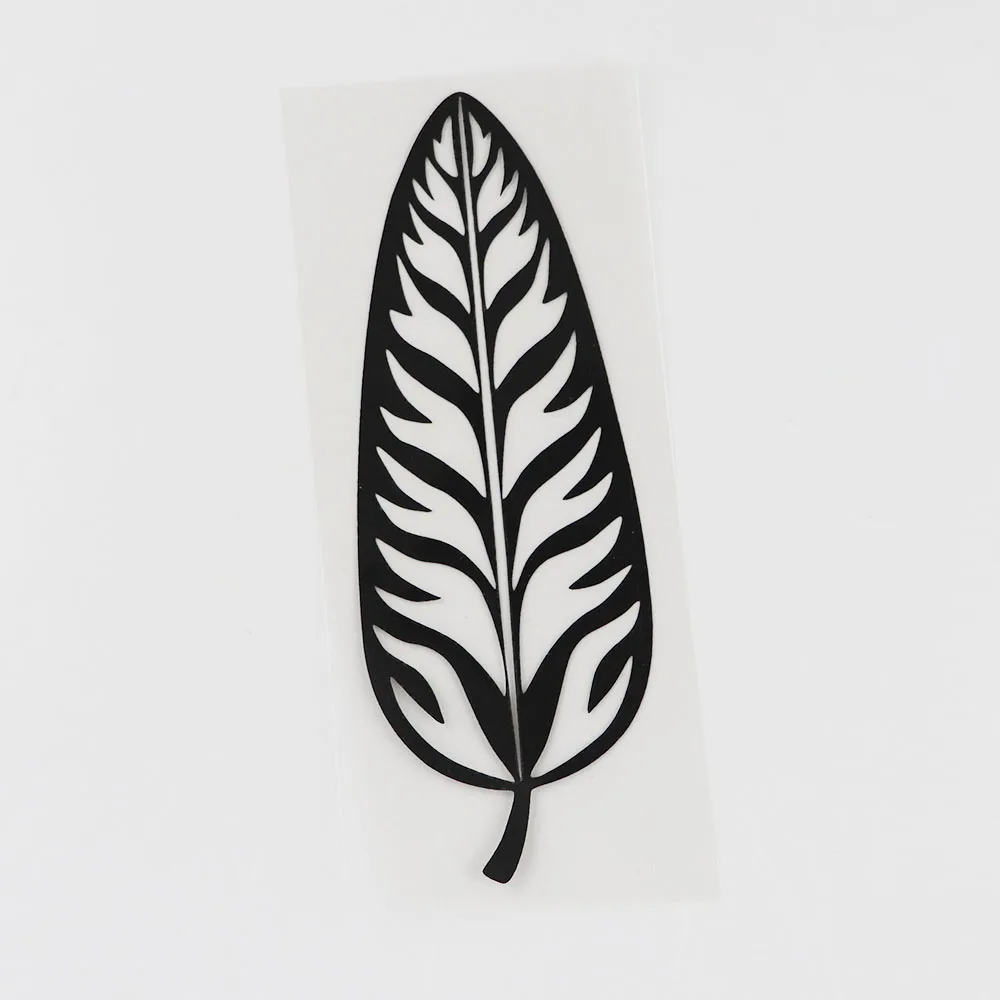 

Black/Silver Funny Plant Leaf Graphical Vinyl Car Window Sticker Decal 5.5CM×15.4CM