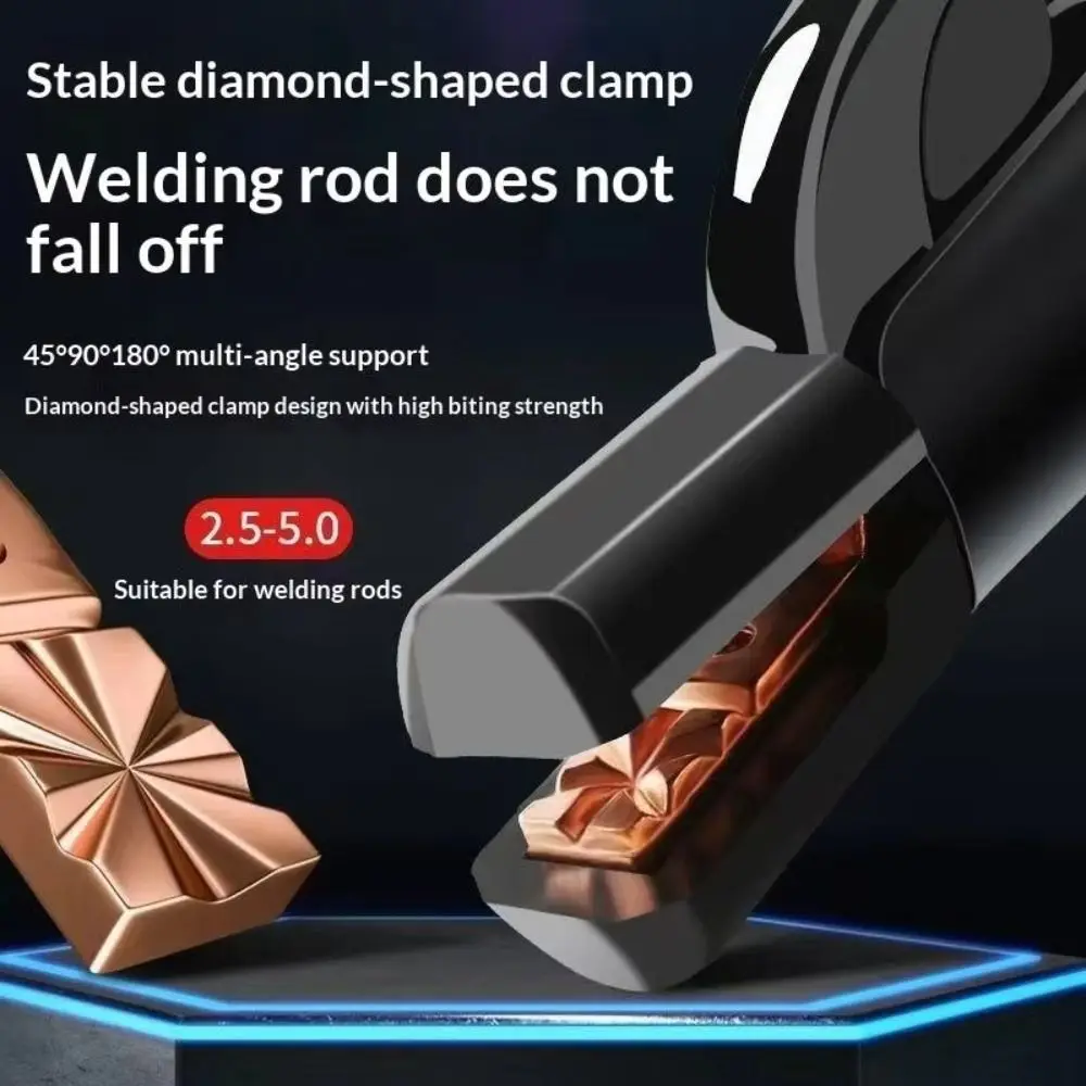 Heat Resistant Welding Tongs Insulated Handle Labor-Saving Design Welding Electrode Holder Heavy Duty Ergonomic