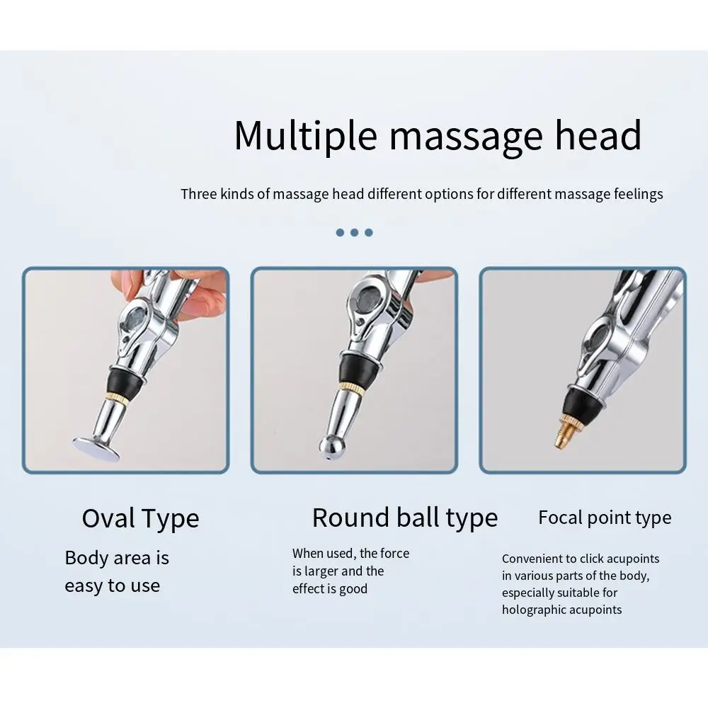 2/3/5 Heads Electronic Acupuncture Pen Safe 9th Gear Electric Massage Pen Collateral Physical Therapy Meridian Energy