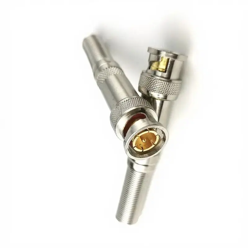 2/5/10pcs BNC Male Connector Solder Jack Copper Pin Coaxial Twist-on Adapter for CCTV Camera Surveillance Kit System C5