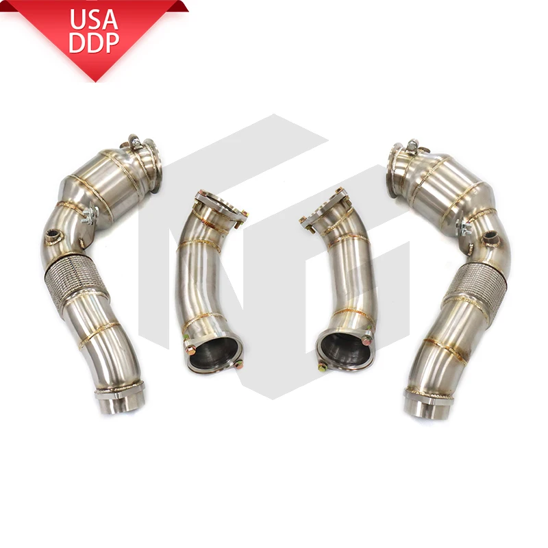 

ING for BMW M5 F90 LCI exhaust system ss304 downpipe auto parts tool TIG manual welding without heat shield with catalytic