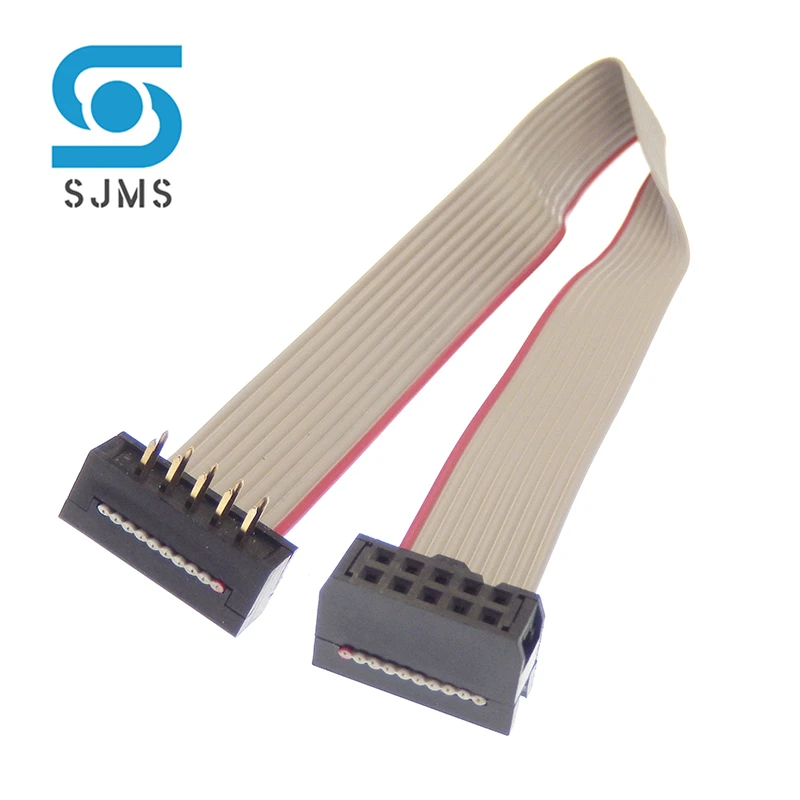 1PCS FC-FD DC4 IDC 2.54MM Pitch Male To Female Connector 6/8/10/12/14/16/20/24/26/30/34/40 PIN Flat Ribbon DOWNLOAD Data Cable