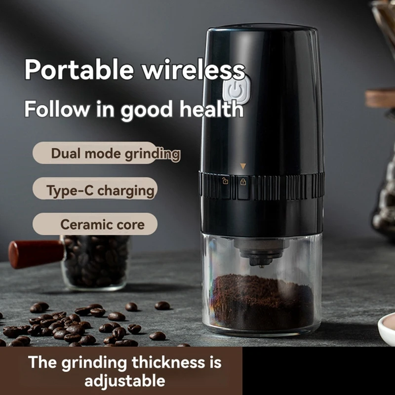 

Portable Electric Coffee Grinder Household Bean GrinderJAS
