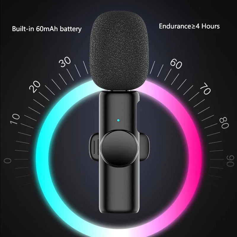ميكروفون Xiaomi Professional اللاسلكي Lavalier المحمول لتسجيل فيديو الألعاب المباشرة وميكروفون مدونة الفيديو لأجهزة iPhone iPad والكمبيوتر المحمول Android #6