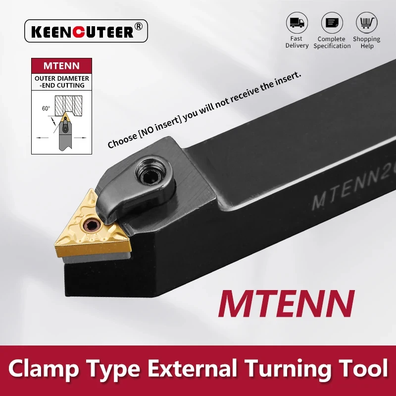 MTENN1616 MTENN2020 MTENN2525 MTENN3232 External Turning Tool MTENN Lathe Bar Turning Holder CNC Cutting Tool Cutter Bar