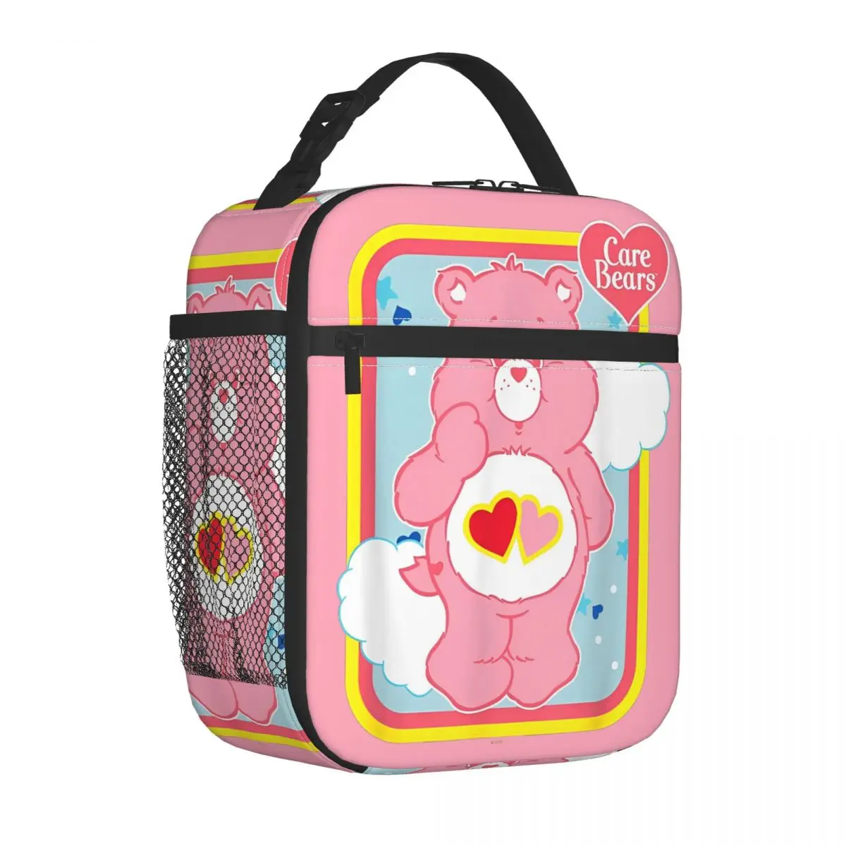 

Care Bears Love-a-Lot Изолированная сумка для обеда с медведем Большая многоразовая термосумка Tote Ланч-бокс Школьные сумки для еды для пикника