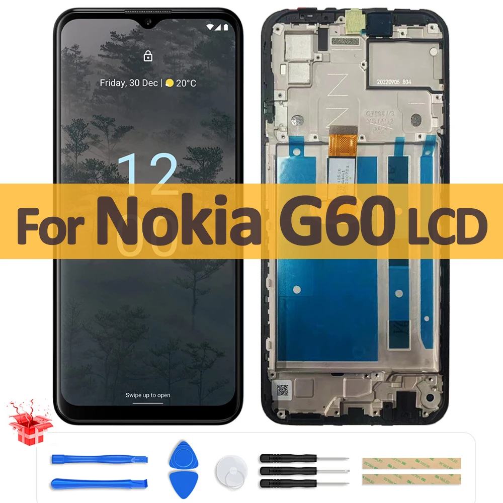 

6.58" Original LCD For Nokia G60 5G TA-1490 TA-1481 TA-1479 TA-1475 LCD Display Touch Screen Panel Digitizer Assembly With Frame