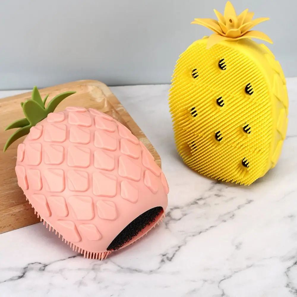 فرشاة استحمام على شكل فاكهة بلون الحلوى، فرشاة شامبو من السيليكون غير قابلة للانزلاق، مستلزمات الحمام، فرش تدليك الدش