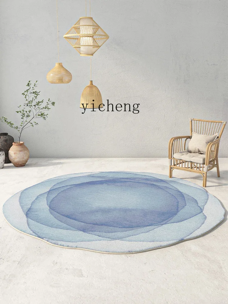 Zc Ink Painting round Living Room Carpet Bedroom Irregular Chinese Style Sofa and Tea Table Bedside Blanket