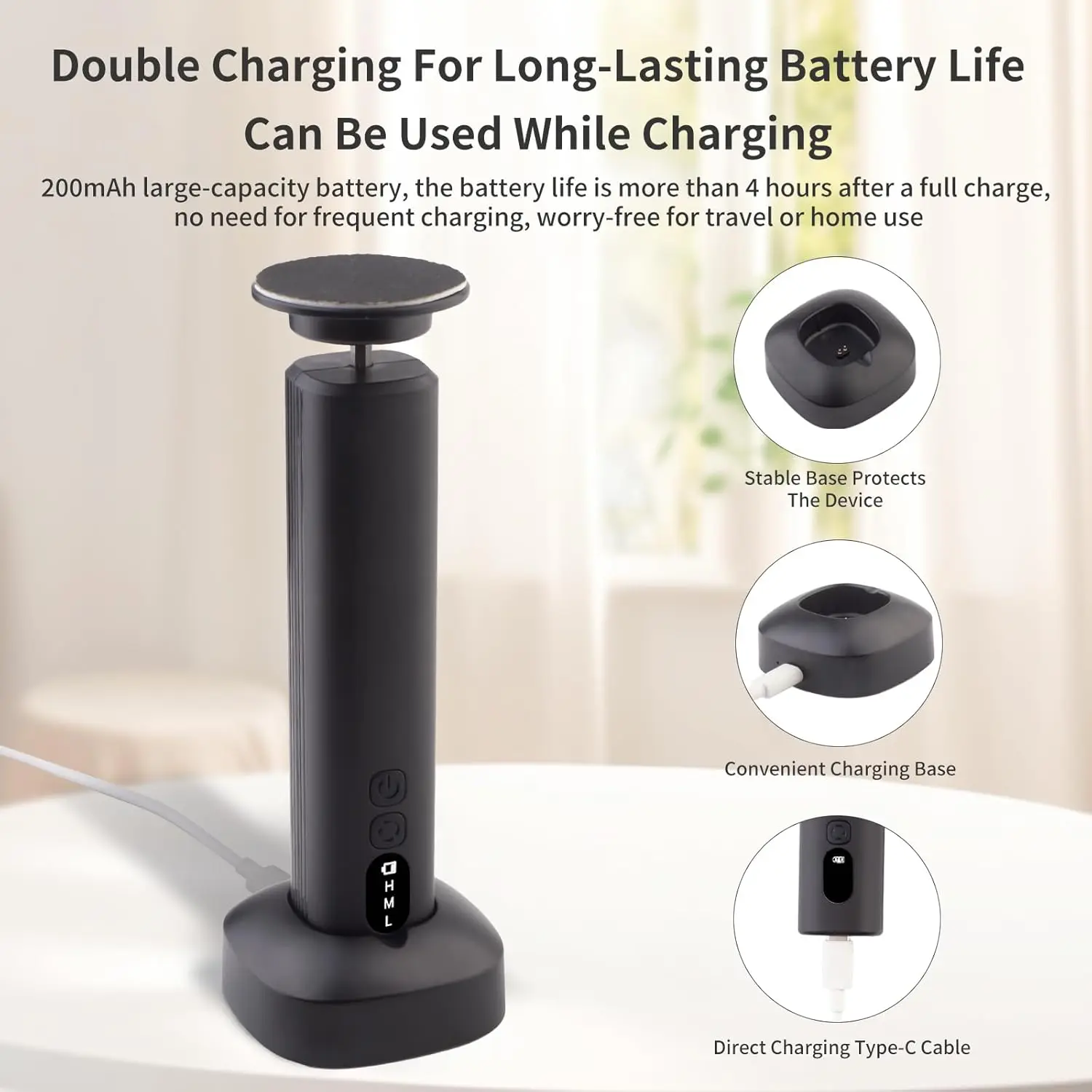 2 في 1 الكهربائية مزيل مسامير القدم اللاسلكي قدم ملف آلة المهنية مانيكير باديكير أداة مجموعة العناية بالقدم للبشرة الميتة #2