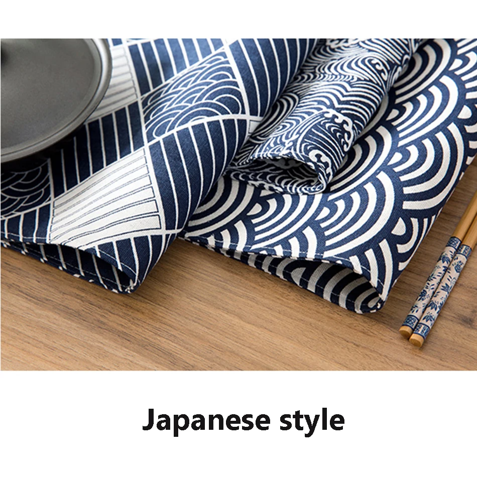 30x45cm Cotton Linen Double-layer Japanese Style Placemat,Food Photo Background Cloth ,Kitchen Table Cloth Napkins