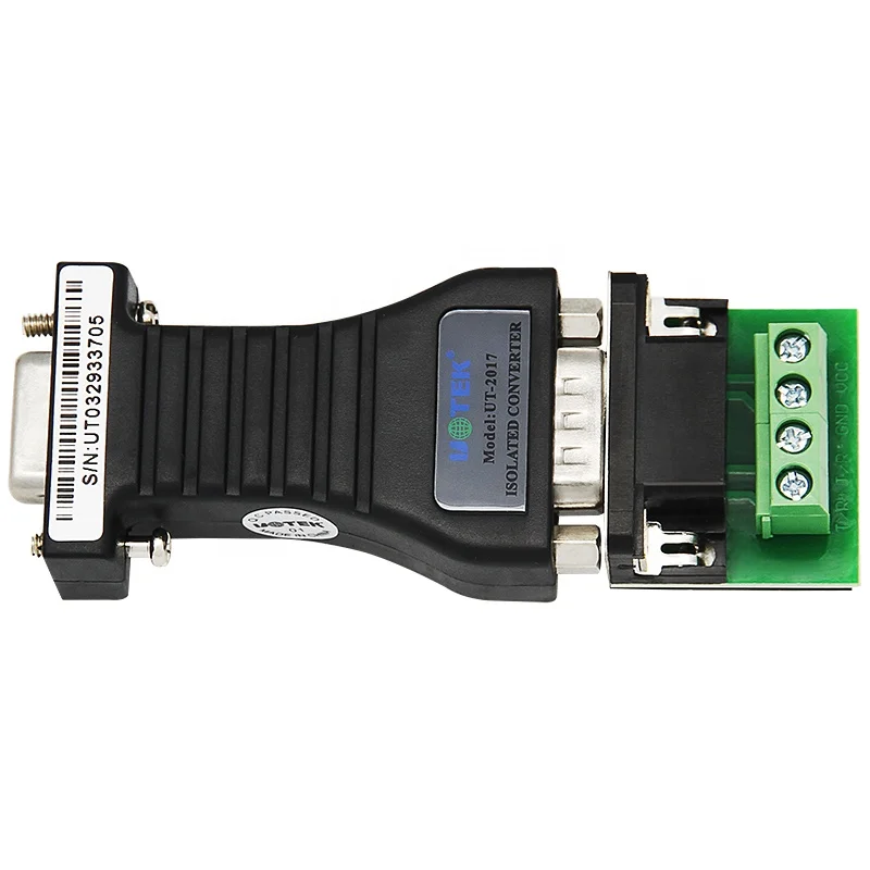 Conversor serial isolado UOTEK UT-2017 RS-232 para RS-485 com isolamento