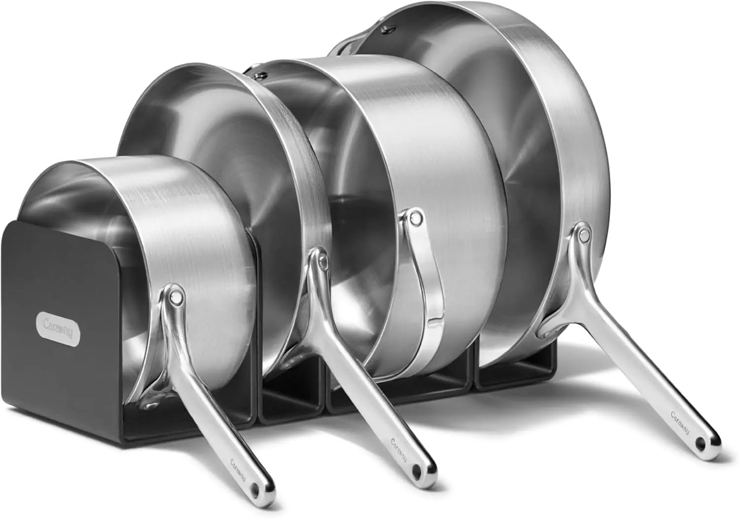 Stainless Steel Cookware Set (4 Piece) - 5-Ply Stainless Steel Pots & Pans - Includes Fry Pan, Sauce Pan, Sauté Pan, Dut