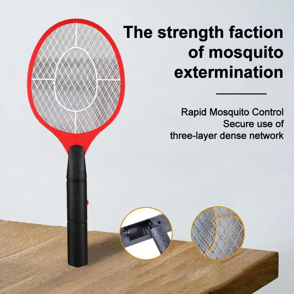 Mosquito Swatter Cordless Battery Power Electric Fly Mosquito Swatter Bug Racket Insects Killer