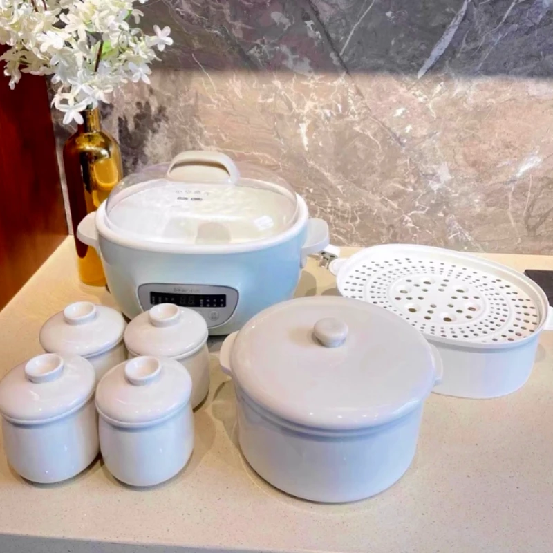 

Новая электрическая кастрюля для тушения дома. Автоматическая кастрюля для детского вспомогательного питания, птичьего гнезда, каши и супа.