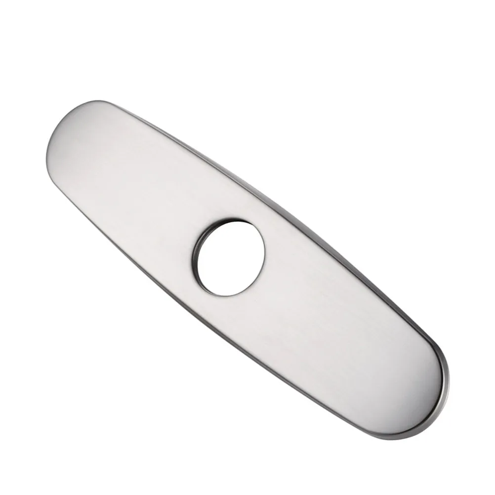 

Stainless Steel Kitchen Sink Tap Hole Cover Brushed Silver Durable Faucet Escutcheon Plate For Sink Basin Cover Hole