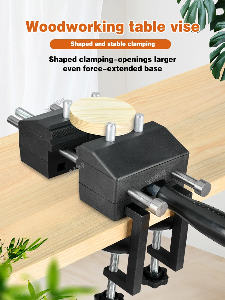 Imagem -05 - Woodworking Bench Vice Pequeno Multi Ângulo Flat Nose Alicçadores Braçadeira de Mesa Braçadeira de Bancada Doméstico