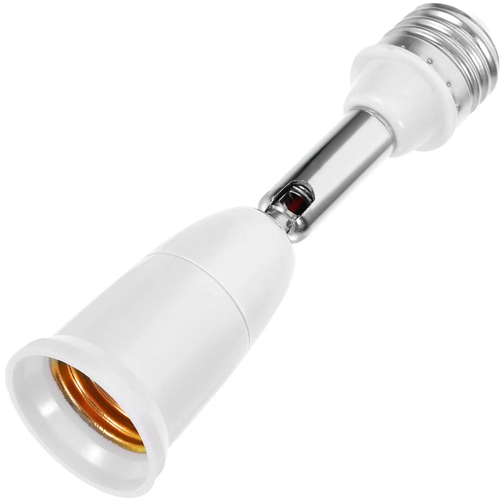 E27 to E27 Light Bulb Extender Socket Flexible Swivel Head 360 Degree Adjustable Lamp Socket Adapter for Fixture Longevity
