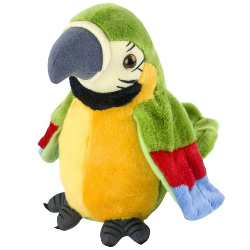 Juguete interactivo loro felpa, mascota electrónica, loro parlante, regalo cumpleaños para niños